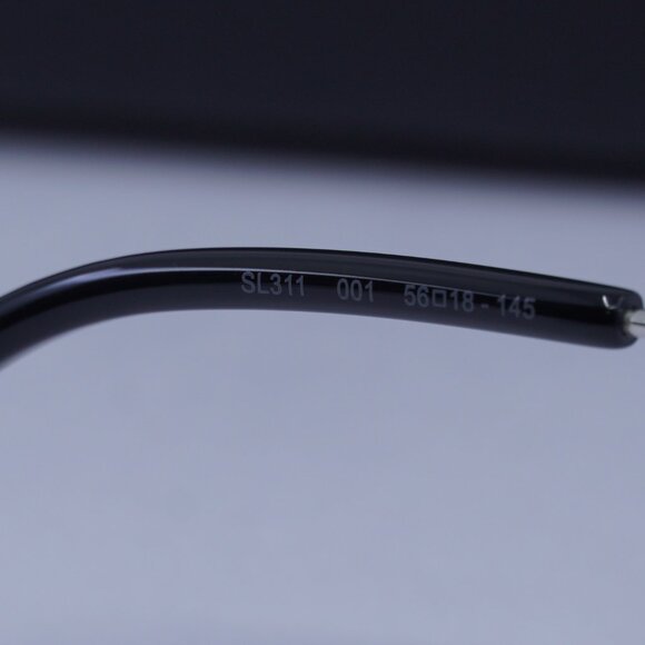 Saint Laurent SL311 001 Square Sunglasses - Silver/Grey - Picture 7 of 8